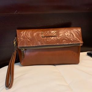 NWT Patricia Nash leather wristlet.